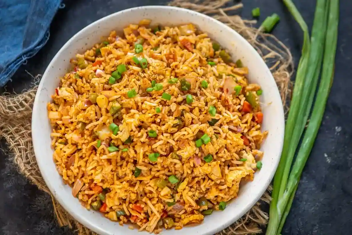 Schezwan Egg Fried Rice 